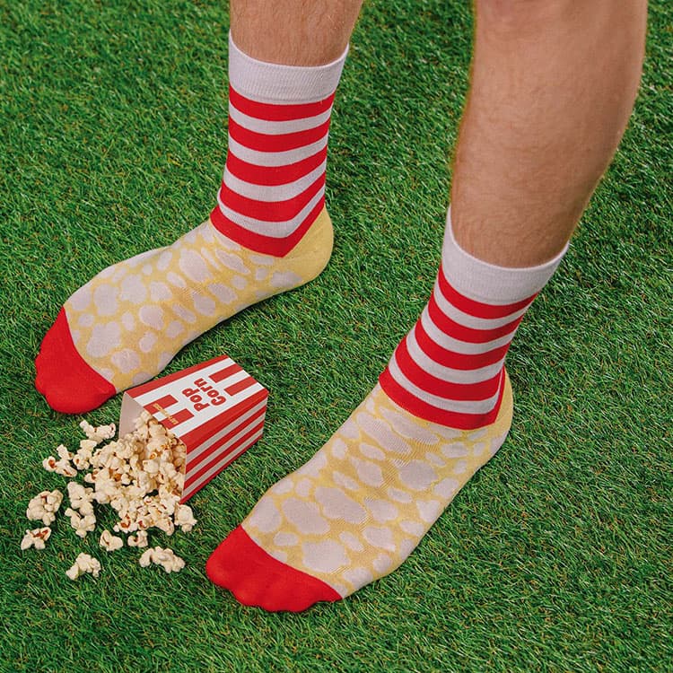 Eat My Socks Pop Corn Tasarım Yetişkin Çorap — görsel 6