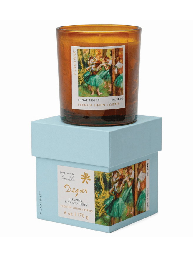 Paddywax Empresyonistler Cam Mum (170g | Degas Dancers, Pink - Green)