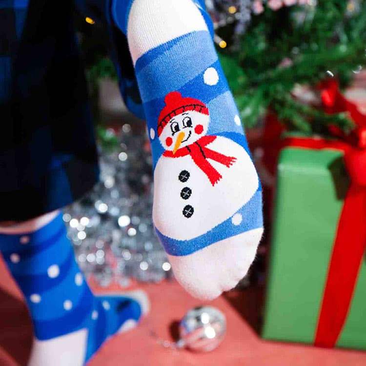 Eat My Socks Xmas Snowman Yetişkin Tasarım Çorap — görsel 4