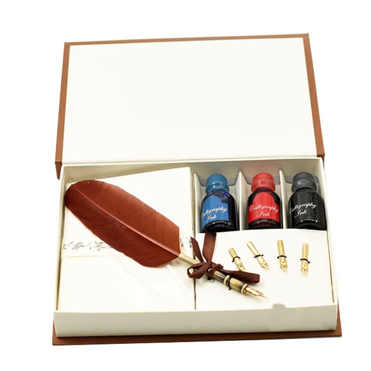 Steelpen Calligraphy Kuş Tüyü Ahşap Kaligrafi Kalem Set