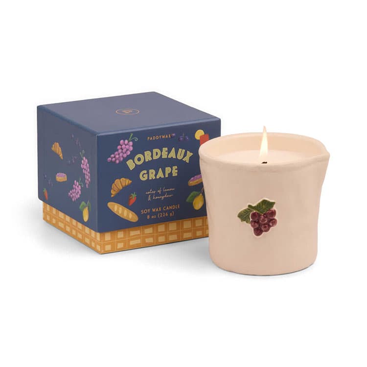 Paddywax Bistro Üzüm Seramik Mum – Bordeaux Grape (226g) — görsel 3