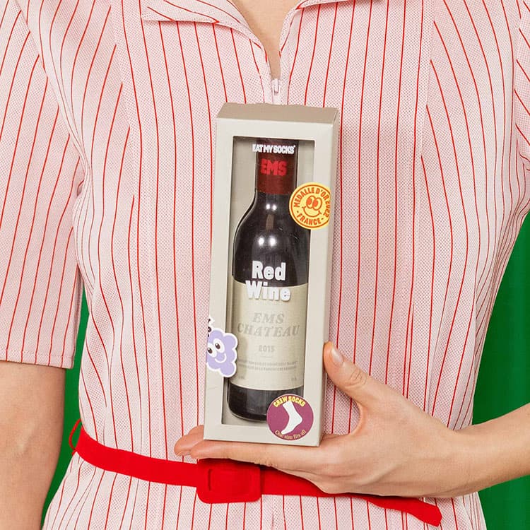 Eat My Socks Wine Red Tasarım Yetişkin Çorap — görsel 7