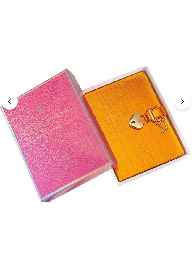 Victoria's Journals Hush Hush Kilitli Metalik Kutulu Defter