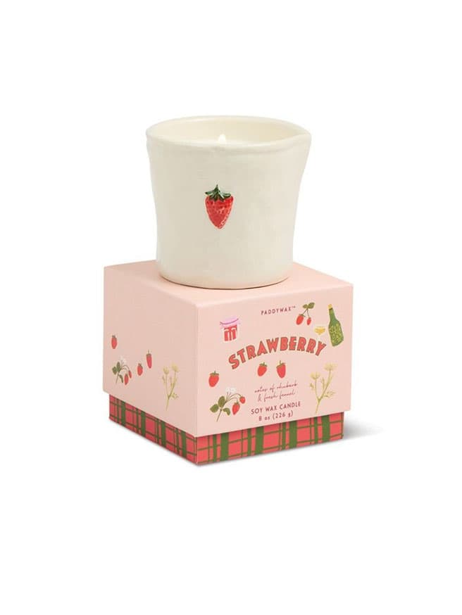 Paddywax Bistro Çilek Seramik Mum – Strawberry (226g)