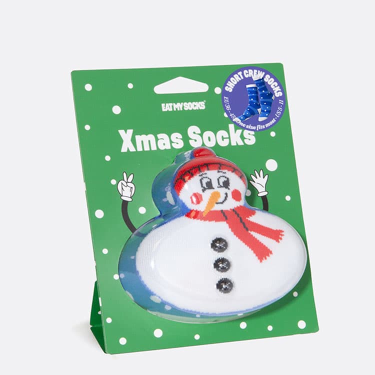 Eat My Socks Xmas Snowman Yetişkin Tasarım Çorap — görsel 3