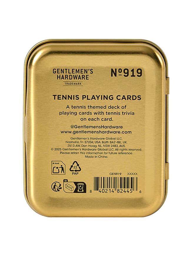 Gentlemen's Hardware Tenis Temalı Oyun Kağıdı — görsel 2