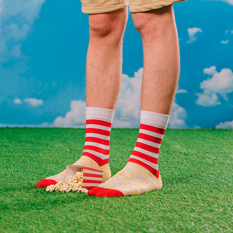 Eat My Socks Pop Corn Tasarım Yetişkin Çorap — görsel 5