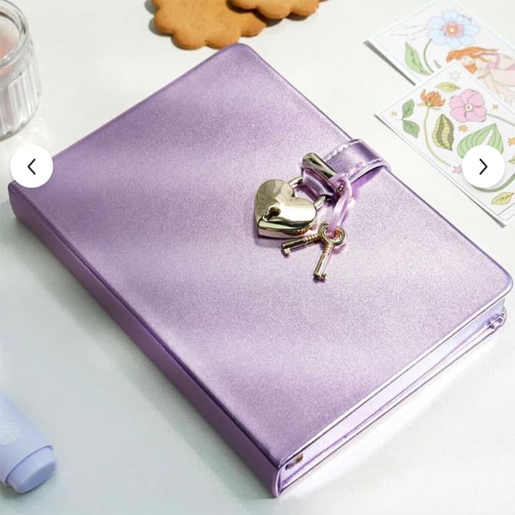 Victoria's Journals Hush Hush Metalik Kilitli Defter — görsel 3