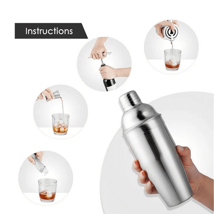 Kokteyl Shaker Seti (10'lu - 750 ml) — görsel 3