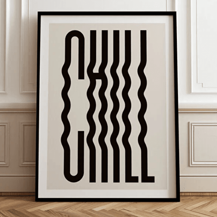 Ahşap Çerçeveli Chill Poster Tablo (30x40 cm) — görsel 3