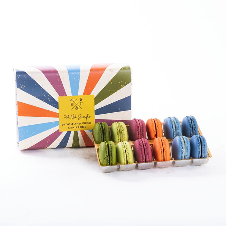 Wild Jungle Macarons (12'li) & Solmayan Gül ve Papatya Bundle — görsel 5
