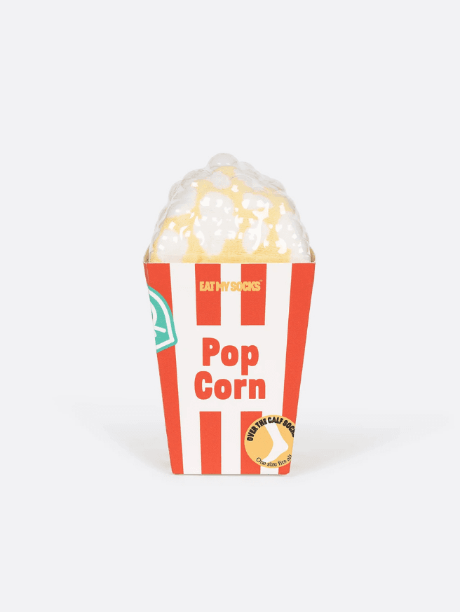 Eat My Socks Pop Corn Tasarım Yetişkin Çorap — görsel 1
