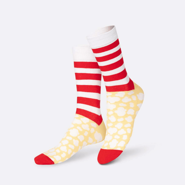 Eat My Socks Pop Corn Tasarım Yetişkin Çorap — görsel 3