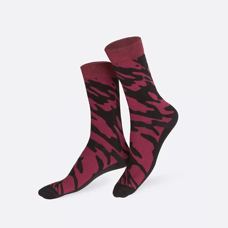Eat My Socks Wine Red Tasarım Yetişkin Çorap — görsel 3