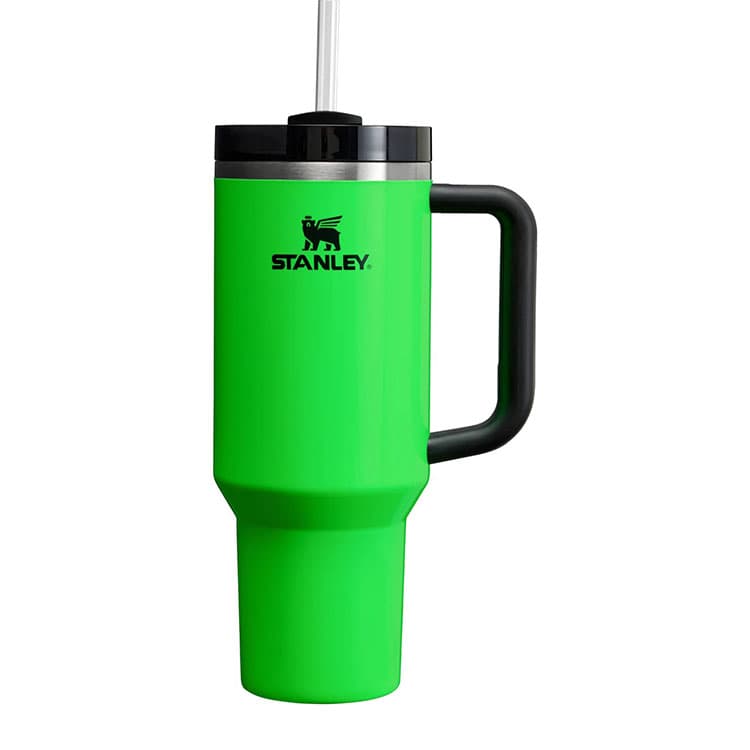 Stanley Quencher Özel Seri Pipetli Termos (1.18lt) - Neon Yeşil — görsel 3