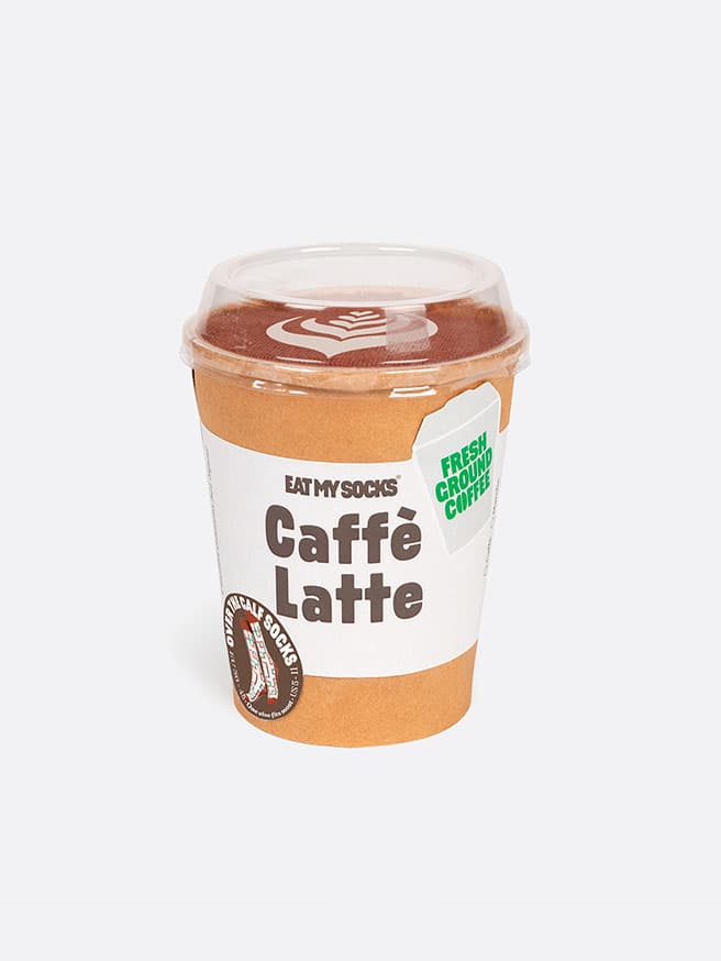 Eat My Socks Caffè Latte Tasarım Yetişkin Çorap — görsel 1