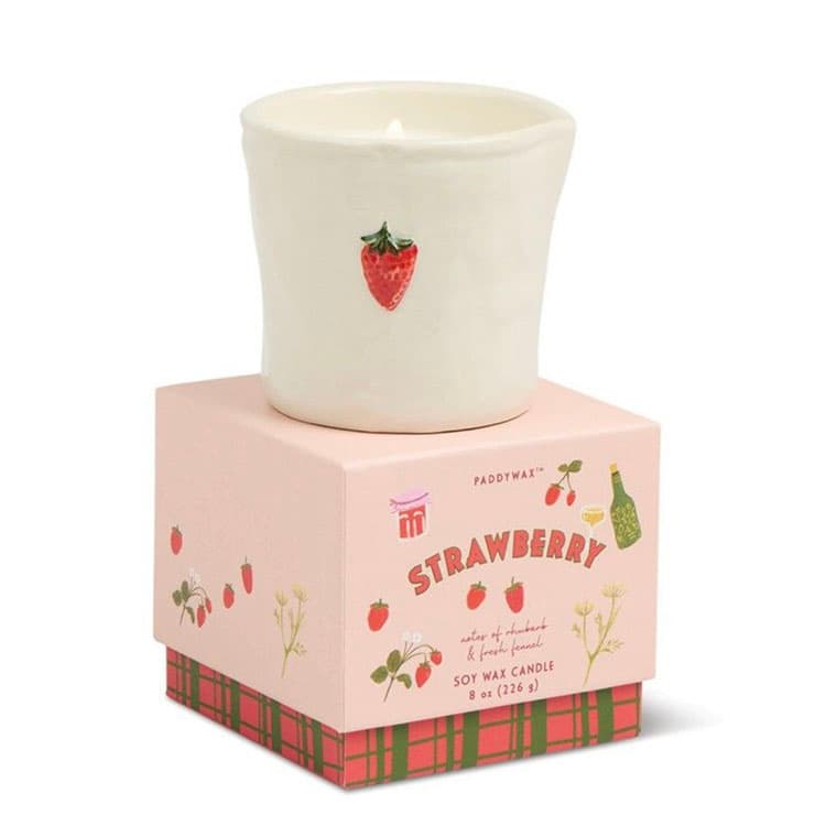 Paddywax Bistro Çilek Seramik Mum – Strawberry (226g) — görsel 3