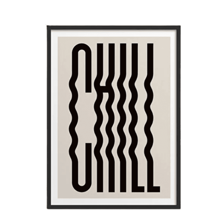 Ahşap Çerçeveli Chill Poster Tablo (30x40 cm) — görsel 4