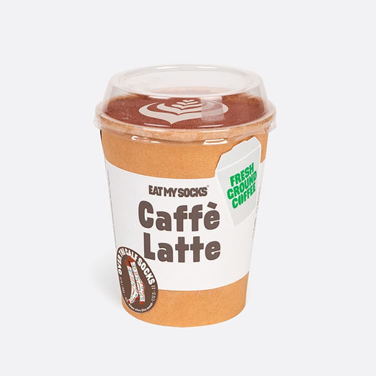 Eat My Socks Caffè Latte Tasarım Yetişkin Çorap — görsel 4