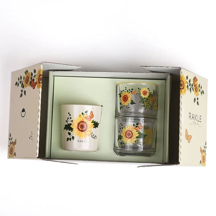 Sun Flower Stackable 3'lü Hediye Seti (180 cc) — görsel 4