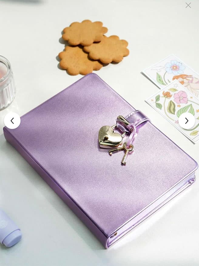 Victoria's Journals Hush Hush Metalik Kilitli Defter