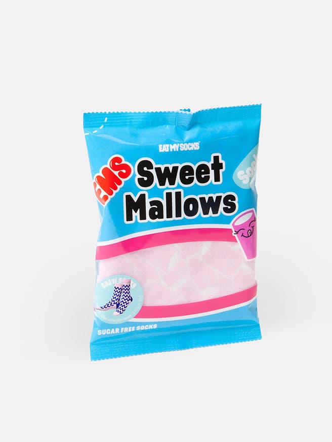 Eat My Socks Sweet Mallows Tasarım Yetişkin Çorap — görsel 1