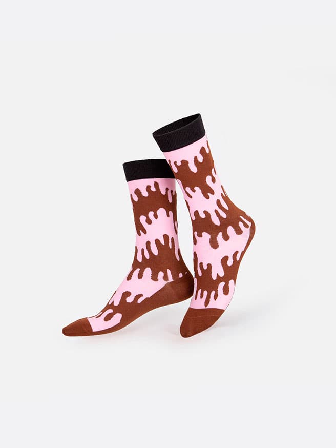 Eat My Socks Choco Cream Tasarım Yetişkin Çorap — görsel 2