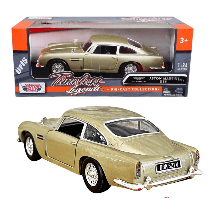 Diecast Metal Aston Martin DB5 Model Araba (1:24 | Kahverengi) — görsel 3