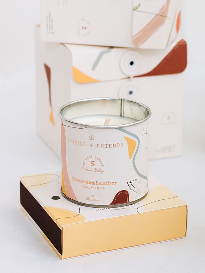 Candle + Friends No 5 Moroccan Leather Teneke Mum
