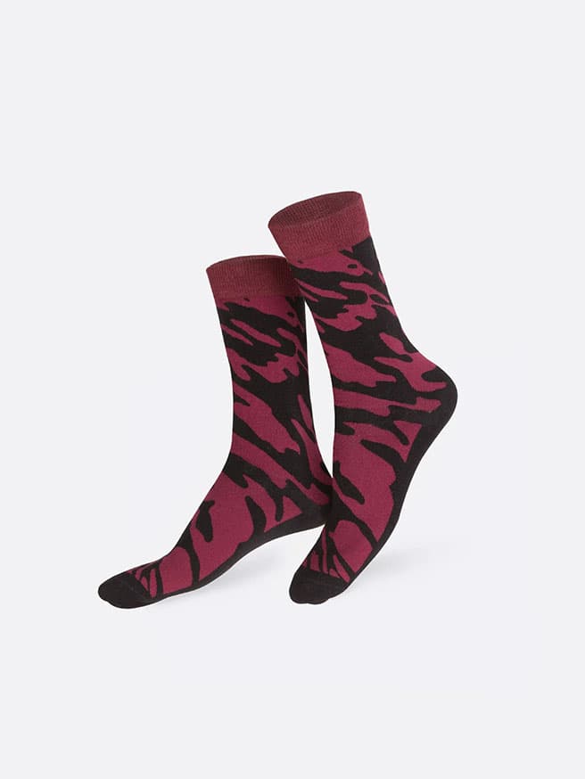 Eat My Socks Wine Red Tasarım Yetişkin Çorap