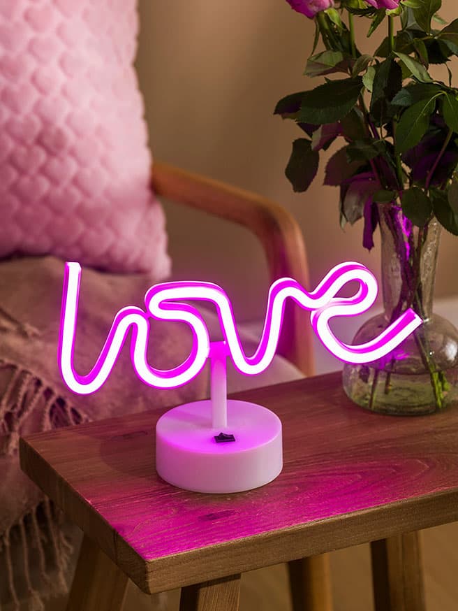 LCW Home Love Yazı Figürlü Dekoratif Işık (Pembe | 28 cm)