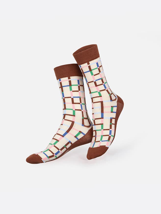 Eat My Socks Caffè Latte Tasarım Yetişkin Çorap — görsel 2