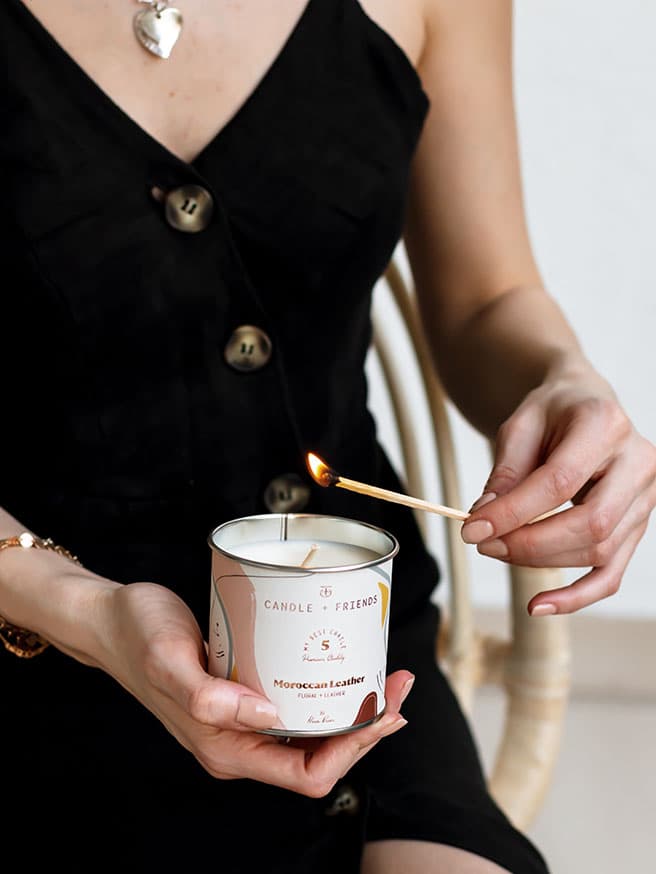 Candle + Friends No 5 Moroccan Leather Teneke Mum