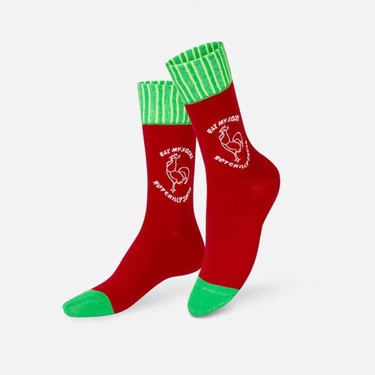 Eat My Socks Hot Sauce Tasarım Yetişkin Çorap — görsel 4