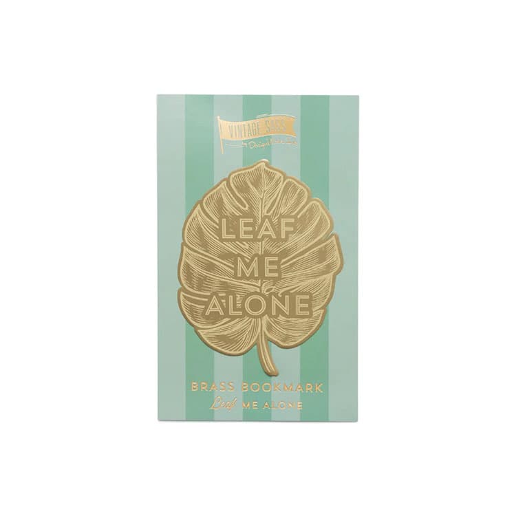 Designworks Ink Vintage Metal Kitap Ayracı - Leaf Me Alone (14cm)