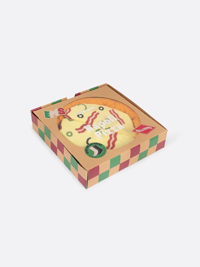 Eat My Socks Napoli Pizza Full Yetişkin Tasarım Çorap 2’li — görsel 1