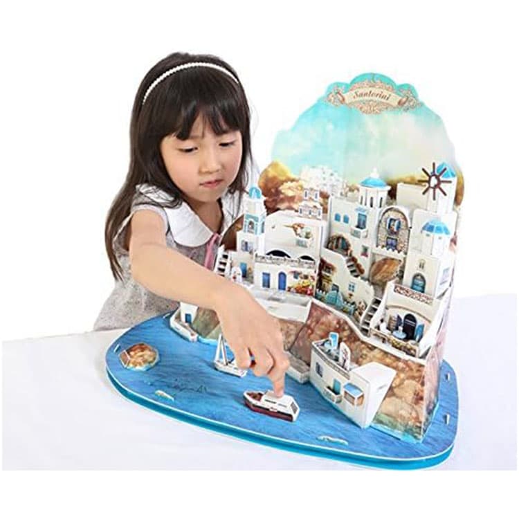 Cubic Fun Santorini Adası Yunanistan 3D Puzzle  (129 Parça) — görsel 4